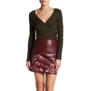 Romeo and Juliet faux leather skirt